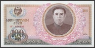 Korea 100 won 1978 - Kim Ir Sen - stan bankowy UNC