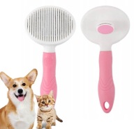 SZCZOTKA DO SIERŚCI DLA PSA KOTA SAMOCZYSZCZĄCA Szczotka dla ZWIERZĄT RÓŻ