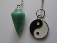 Wahadełko jasnozielony aventurin z Yin Yang