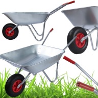 TACZKA OGRODOWA 120L OCYNKOWANA MOCNA BUDOWLANA Z KOŁEM PNEUMATYCZNYM