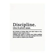 „Discipline” – Motywacyjny Plakat Typograficzny z Definicją