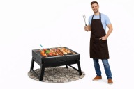 GRILL TURYSTYCZNY WĘGLOWY SKŁADANY GRILL PRZENOŚNY OGRODOWY WALIZKA
