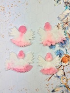 Niepowtarzalne zawieszki świąteczne na choinkę Aniołki zestaw 4 sztuki