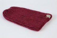 Wełniana czapka Eskimo - rękodzieło, M/L, śliwka, wełna, ciepła