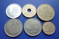 Zbiór monet Hiszpania - różne nominały i roczniki