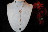 ŁAŃCUSZEK NASZYJNIK ZE STALI CHIRURGICZNEJ 316L POZŁACANY ZAWIESZKA