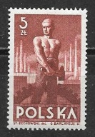 ROCZNIK 1947 Fi 437b** czerwonobrązowy pap.z !!! RZADKI PAPIER gw/opis