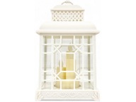 LAMPION ŚWIECZNIK OZDOBNY BIAŁY LED + BATERIE GRATIS