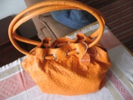 Okapi strus torebka orginalna skora strusia Afryka