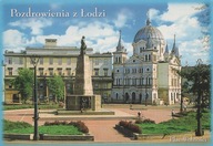 Pocztówka współczesna Łódź Plac Wolności pozdrowienia