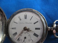 Glashitte-[@d0] Kolekcjonerski Judaica Srebrny Zegarek 52mm