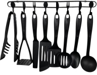 Wieszak uchwyt organizer na akcesoria kuchenne metalowy czarny dekoracyjny