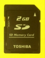 SD 2 GB >> T O S H I B A >> Made in JAPAN