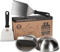 SMASH BURGER PRASA ZESTAW STAL 304 SZPATUŁKA KOPUŁA GRILL SKROBAK ZESTAW