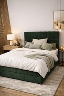 Nowoczesne łóżko kontynentalne z materacem 140x200 cm