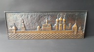 Stary relief miedziany Obraz Kreml 1974 rok