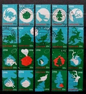 Znaczki Pocztowe Boże Narodzenie Holandia Kolekcja z Roku 1998