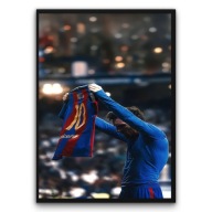 Plakat z ramą 30x40cm Duma Barcelony Messi Piłka Nożna Sport Barca Styl