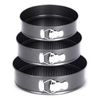 3 x TORTOWNICA BLACHA FORMA ZESTAW DO PIECZENIA CIAST 24x24 26x26 28x28cm