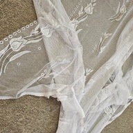 Tkanina/firana/firanka żakardowa, biała, wys 250cm, 7x@