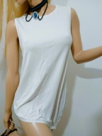 even&odd BIAŁA WISKOZOWA BLUZKA ASYMETRYCZNA M