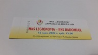 bilet LEGIONOVIA Legionowo - RADOMIAK Radom 2002