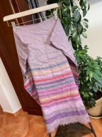 M Szalik wełna jedwab pastelowe kolory paski