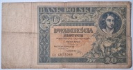 Banknot II RP 20 zł 1931 rok SERIA: CŁ