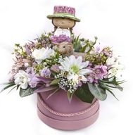 Wielkanocna kompozycja stroik flowerbox wielkanocny na Wielkanoc