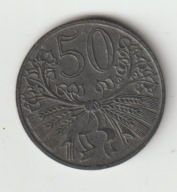 Czechoslowacja 50 Halerzy 1941 okupacja Niemiecka piekny stan