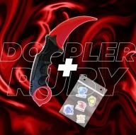 NÓŻ KARAMBIT RUBY TĘPY BLACK COUNTER STRIKE CS GO CS2 ZABAWKA PREZENT