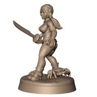Human Pirate Crew Piratka Załogant B Pinup RPG Druk 3D