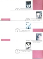 USA 1999, FDC 5kop. fauna polarna, lis wilk niedźwiedź zając sowa