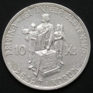 Słowacja 10 koron 1944 - książę Pribina - srebro