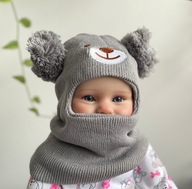 Kominiarka czapka ciepła dla noworodków 0-18m