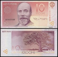 BNA - ESTONIA 10 Krooni 1994 BY 803589 # P77 # XF/UNC