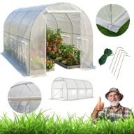 TUNEL FOLIOWY OGRODOWY SZKLARNIA FOLIAK OCYNKOWANY UV-4 3x2m 6m² BIAŁY