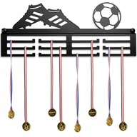 WIESZAK NA MEDALE ŚCIENNY METAL DLA PIŁKARZA 40 cm