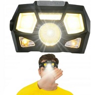 LATARKA CZOŁOWA LED LAMPKA CZOŁOWKA MOCNA WODOODPORNA NA CZOŁO NA GŁOWE COB