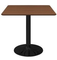 Nowoczesny KWADRATOWY Drewniany Metalowy Stolik Skandynawski Brązowy Czarny