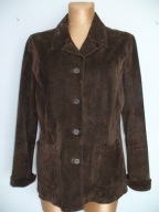 HIRSCH NOWA kurtka CIEMNY BRAZ 100% ZAMSZ NATURALNY 40 42