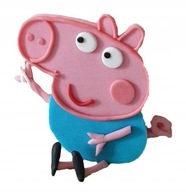 Figurka 2D Świnka George z masy cukrowej na tort