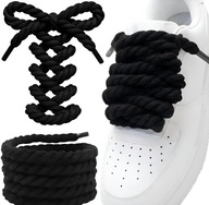 Sznurówki czarne/białe grube sznurowadła do Butów AF1 10 mm 120cm