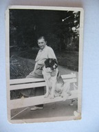 SZCZAWNICA ŁAWKA PIES stare FOTO 1954