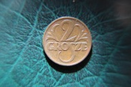 Polska 2 grosze 1938 rok stan bardzo d. !!!