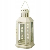 LAMPION LATARNIA LATARENKA NA ZEWNĄTRZ / WEWNĄTRZ KREMOWA