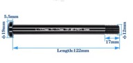 Oś sztywna Thru Axle 122mm M12x1,5, przód