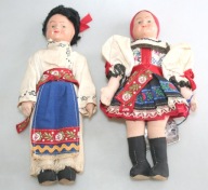 2 LALKI W STROJU LUDOWYM PARA ręcznie robione