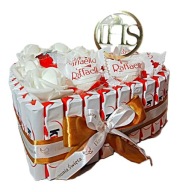 SERCE TORT BOX RAFFAELLO KINDER Słodki Prezent PIERWSZA KOMUNIA ŚWIĘTA