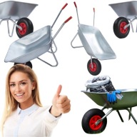 TACZKA OGRODOWA MOCNA BUDOWLANA OCYNKOWANA 120 L WOZEK OGRODOWY – BEGRIS